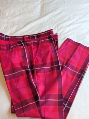 MR TURK Pink Plaid Trousers